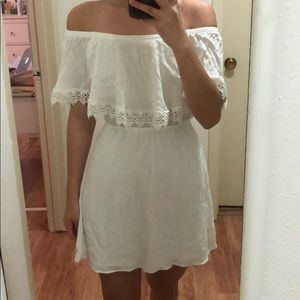 Off the shoulder crochet dress